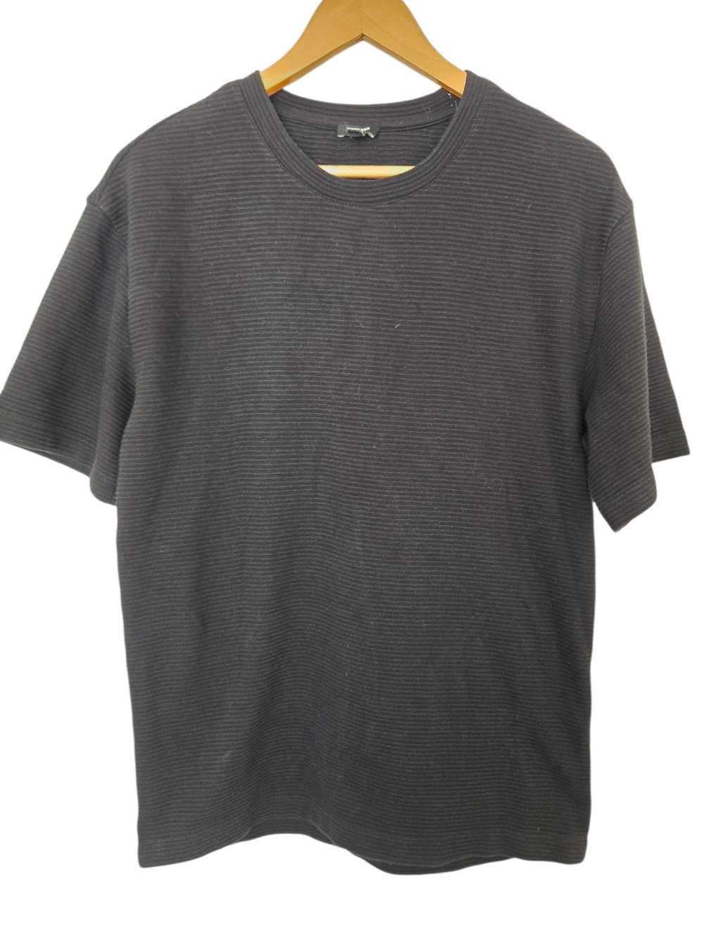 Express Relaxed Ribbed Knit Tee Black Size Small Minimalist Basic